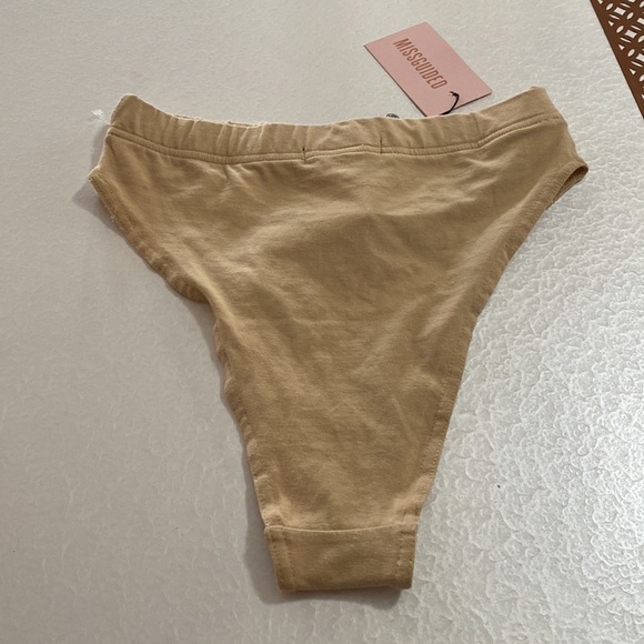 MISSGUIDED co-ord high waisted brief in taupe Sz US 0 - Picture 9 of 9